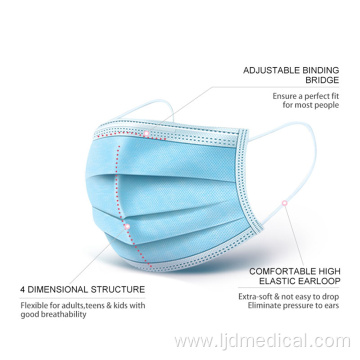 Single-Use Protective Non Woven Medical Surgical Face Mask